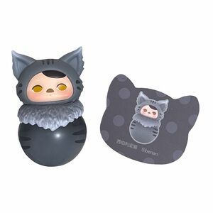 POP MART • Pucky Roly Poly Kitty Series Siberian Mini Figure Figurine